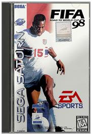 Box cover for FIFA 98: Road to World Cup on the Sega Saturn.