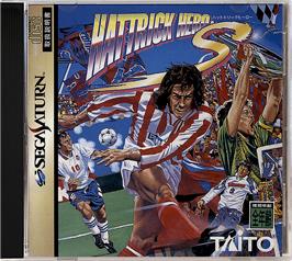 Box cover for Hat Trick Hero S on the Sega Saturn.