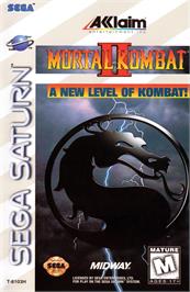 Box cover for Mortal Kombat 2 on the Sega Saturn.