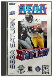 Box cover for NFL '97 on the Sega Saturn.
