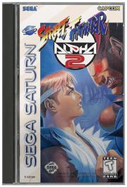 Box cover for Street Fighter Alpha 2 on the Sega Saturn.