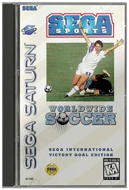 Box cover for Worldwide Soccer: Sega International Victory Goal Edition on the Sega Saturn.