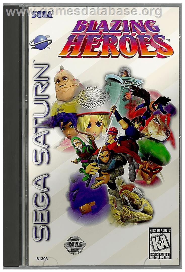 Blazing Heroes - Sega Saturn - Artwork - Box