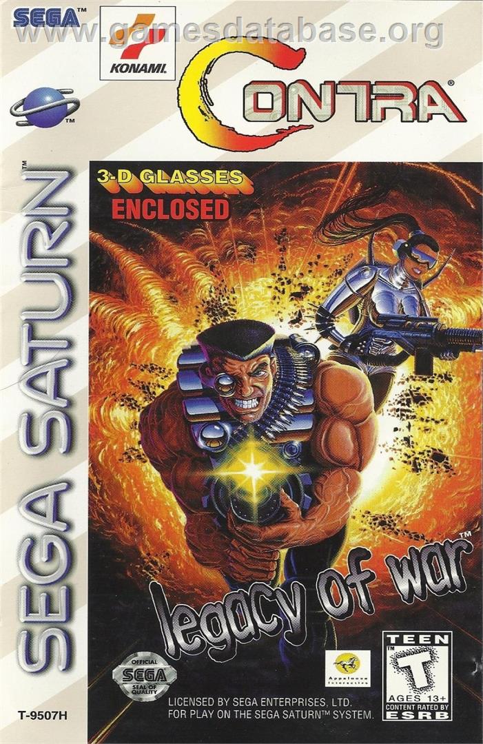 Contra - Legacy of War - Sega Saturn - Artwork - Box