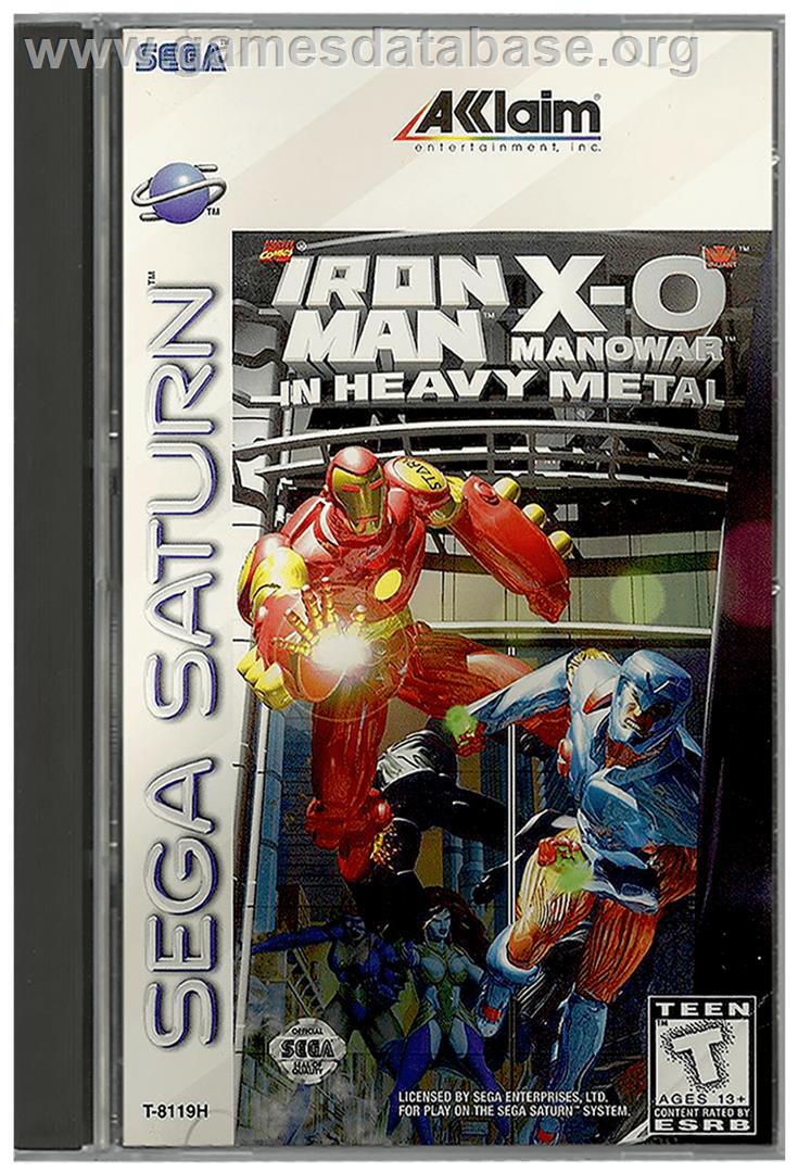 Iron Man / X-O Manowar in Heavy Metal - Sega Saturn - Artwork - Box