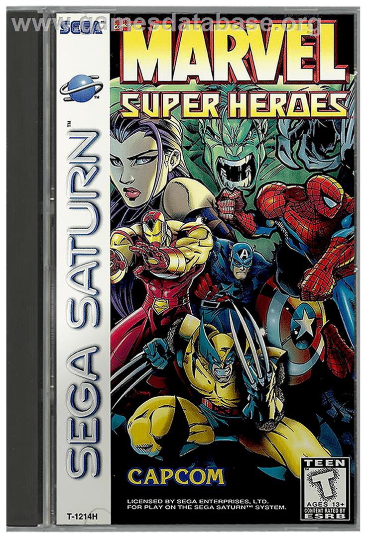 Marvel Super Heroes - Sega Saturn - Artwork - Box