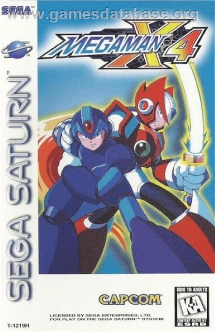 Mega Man X4 - Sega Saturn - Artwork - Box