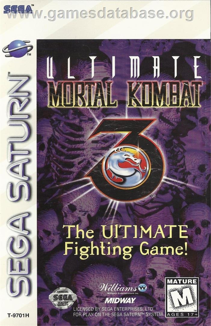 Ultimate Mortal Kombat 3 - Sega Saturn - Artwork - Box