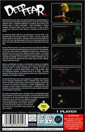 Box back cover for Deep Fear on the Sega Saturn.