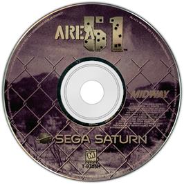 Cartridge artwork for Area 51 on the Sega Saturn.