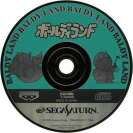 Cartridge artwork for Baldy Land on the Sega Saturn.