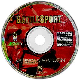 Cartridge artwork for BattleSport on the Sega Saturn.