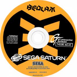 Cartridge artwork for Bedlam on the Sega Saturn.