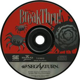 Cartridge artwork for BreakThru! on the Sega Saturn.