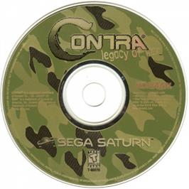 Cartridge artwork for Contra - Legacy of War on the Sega Saturn.