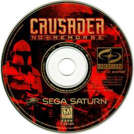 Cartridge artwork for Crusader: No Remorse on the Sega Saturn.