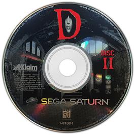 Cartridge artwork for D on the Sega Saturn.
