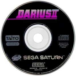 Cartridge artwork for Darius II on the Sega Saturn.