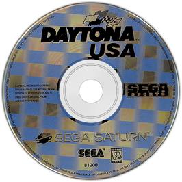 Cartridge artwork for Daytona USA on the Sega Saturn.