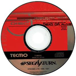 Cartridge artwork for Dead or Alive on the Sega Saturn.