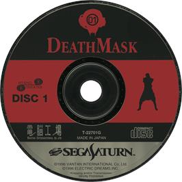 Cartridge artwork for DeathMask on the Sega Saturn.
