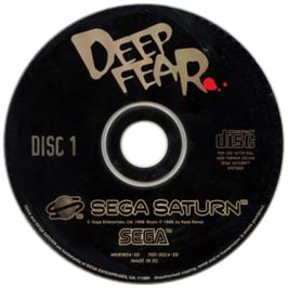 Cartridge artwork for Deep Fear on the Sega Saturn.
