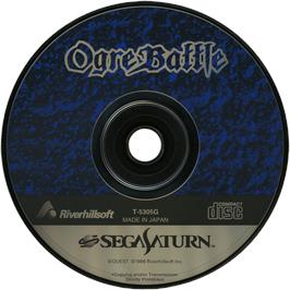 Cartridge artwork for Densetsu no Ogre Battle: Ogre Battle Saga Episode Five: The March of the Black Queen on the Sega Saturn.
