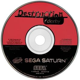 Cartridge artwork for Destruction Derby on the Sega Saturn.