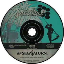 Cartridge artwork for Devicereign on the Sega Saturn.