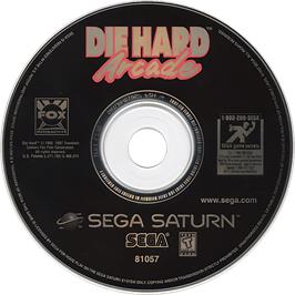 Cartridge artwork for Die Hard Arcade on the Sega Saturn.