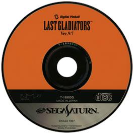 Cartridge artwork for Digital Pinball - Last Gladiators Ver. 9.7 on the Sega Saturn.