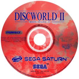 Cartridge artwork for Discworld 2 - Missing Presumed...!? on the Sega Saturn.