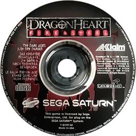 Cartridge artwork for DragonHeart: Fire & Steel on the Sega Saturn.