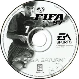 Cartridge artwork for FIFA 97 on the Sega Saturn.