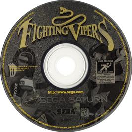 Cartridge artwork for Fighting Vipers on the Sega Saturn.