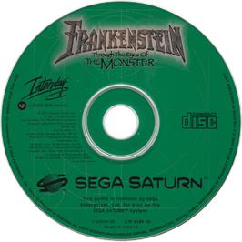 Cartridge artwork for Frankenstein: Through the Eyes of the Monster on the Sega Saturn.