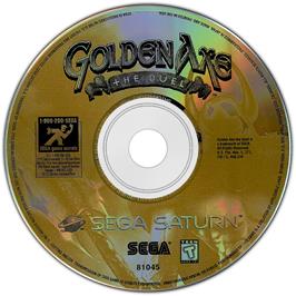 Cartridge artwork for Golden Axe - The Duel on the Sega Saturn.