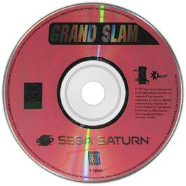 Cartridge artwork for Grand Slam on the Sega Saturn.