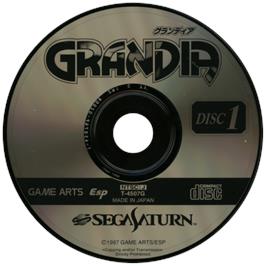 Cartridge artwork for Grandia on the Sega Saturn.