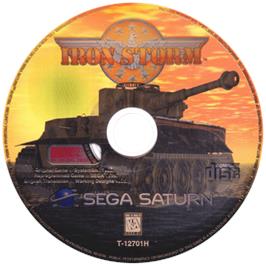 Cartridge artwork for Iron Storm on the Sega Saturn.