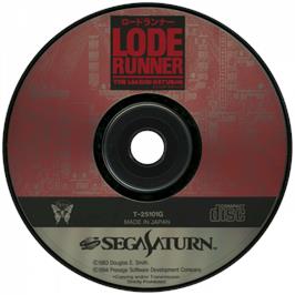 Cartridge artwork for Lode Runner - The Legend Returns on the Sega Saturn.