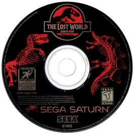 Cartridge artwork for Lost World - Jurassic Park, The on the Sega Saturn.