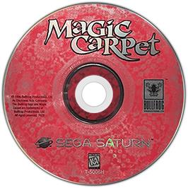 Cartridge artwork for Magic Carpet on the Sega Saturn.