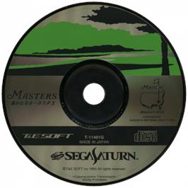 Cartridge artwork for Masters - Harukanaru Augusta 3 on the Sega Saturn.