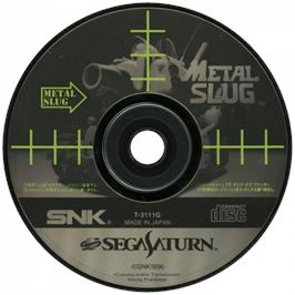 Cartridge artwork for Metal Slug - Super Vehicle-001 on the Sega Saturn.