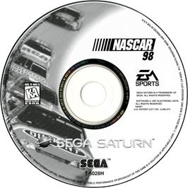 Cartridge artwork for NASCAR 98 on the Sega Saturn.