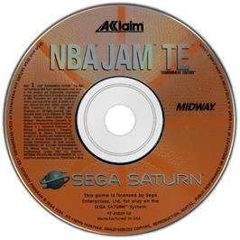 Cartridge artwork for NBA Jam Tournament Edition on the Sega Saturn.