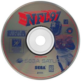 Cartridge artwork for NFL '97 on the Sega Saturn.