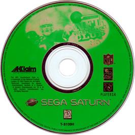 Cartridge artwork for NFL Quarterback Club '96 on the Sega Saturn.