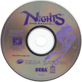 Cartridge artwork for NiGHTS into Dreams... on the Sega Saturn.